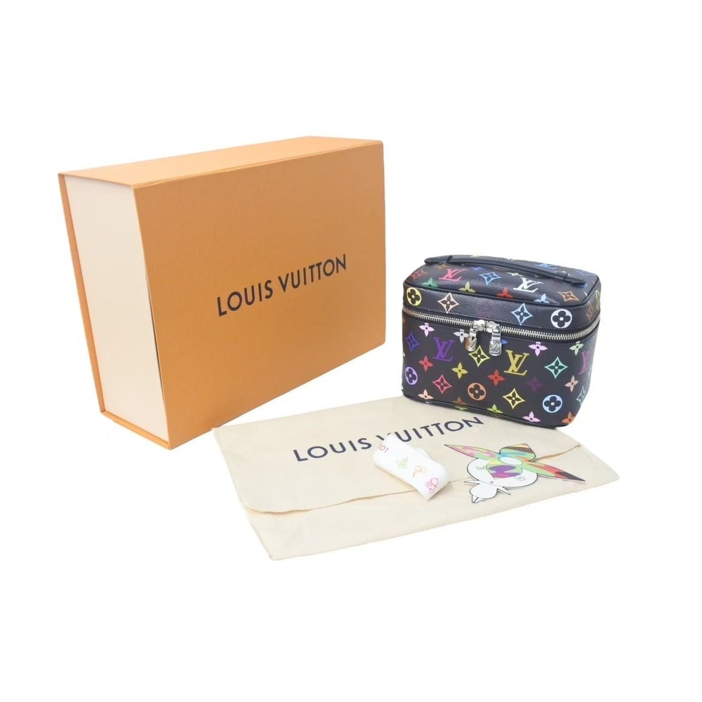 Louis Vuitton LV Monogram Multicolore Nice Murakami by Handbag Black TM Takashi - Picture 2 of 8